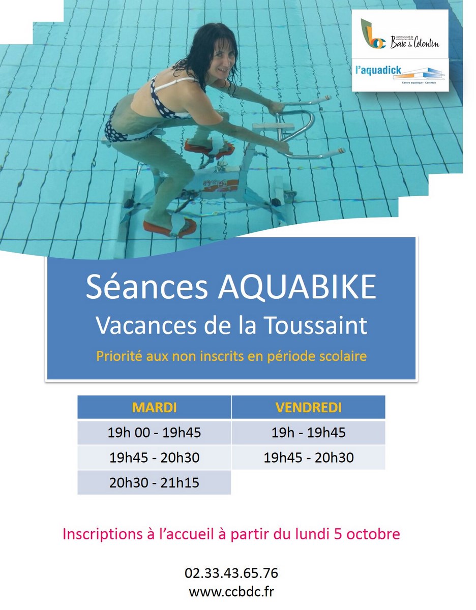 Affiche aquabike toussaint 2015